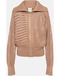 Varley - Eloise Open-knit Cotton Zip-up Sweater - Lyst