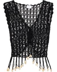 Anna Kosturova Exclusive To Mytheresa – Bianca Crochet Crop Top - Black