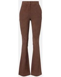 Veronica Beard - Pantalon Evase Gracie A Taille Haute En Daim - Lyst