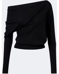 Tom Ford - Off-Shoulder Pullover Aus Wolle Und Seide - Lyst