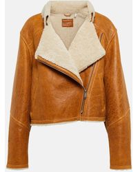 Isabel Marant - Apstya Leather And Shearling Jacket - Lyst