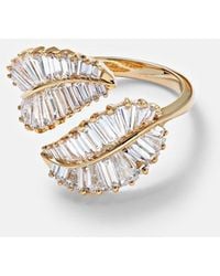 Anita Ko - Palm Leaf 18Kt Ring With Diamonds - Lyst