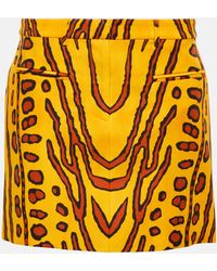 Altuzarra - Zola Printed Linen-blend Miniskirt - Lyst