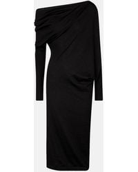 Tom Ford - Cashmere And Silk Off-Shoulder Midi Dress - Lyst