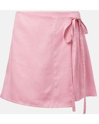 Asceno - Minifalda Positano De Lino - Lyst