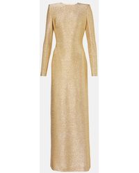 Oscar de la Renta - Robe Longue En Lame - Lyst
