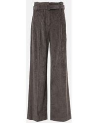 Brunello Cucinelli - High-Rise-Hose Aus Baumwolle - Lyst