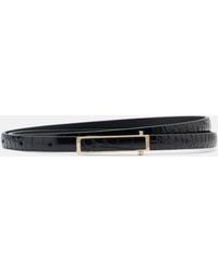 Tom Ford - Croc-Effect Patent Leather Belt - Lyst