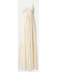 Chloé - Maxikleid Aus Crepe De Chine Aus Seide - Lyst