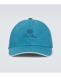 Loro Piana Wind Baseball Cap With Logo - Blue