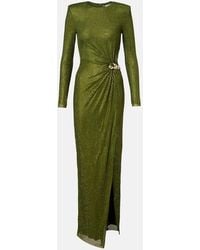 Self-Portrait - Robe Aus Jersey Mit Kristallen - Lyst