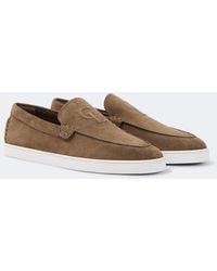 Christian Louboutin - Neoclboat Suede Loafers - Lyst