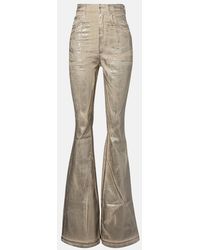 Rick Owens - Bolan Coated High-Rise Bootcut Jeans - Lyst