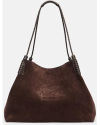 Etro - Libra Medium Suede Tote Bag - Lyst