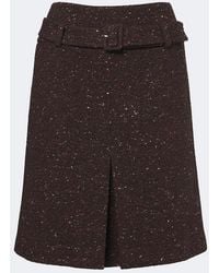 ShuShu/Tong - Belted Wool-Blend Miniskirt - Lyst