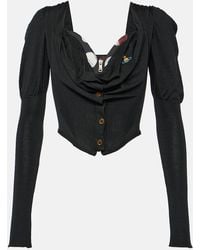 Vivienne Westwood - Puff-Shoulder Wool And Silk Top - Lyst