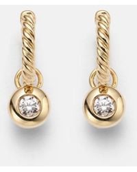David Yurman - Pendientes De Aro Cable Collectibles Collection Petite Cable De Oro De 18 Ct Con Diamantes - Lyst