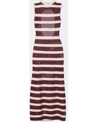 Eres - Reguliere Striped Cotton-Blend Midi Dress - Lyst