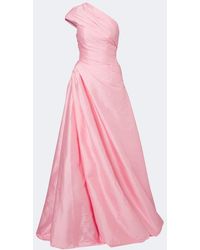 Monique Lhuillier - Draped One-Shoulder Bustier Gown - Lyst