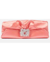 Roger Vivier - Pochette Efflorescence En Satin A Ornements - Lyst