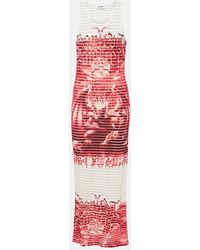 Jean Paul Gaultier - Striped Printed Cotton-blend Jersey Maxi Dress - Lyst