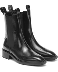 Aeyde Simone Leather Chelsea Boots - Black