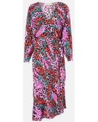 Diane von Furstenberg - Eloise Leopard-Print Midi Dress - Lyst