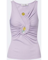 Christopher Esber - Spiral Beach Glass Ribbed-Knit Jersey Top - Lyst