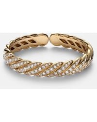 David Yurman - Armreif Sculpted Cable Flex Aus 18Kt Gelbgold Mit Diamanten - Lyst