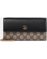 Gucci - GG Marmont Leather Clutch - Lyst