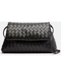 Bottega Veneta - Giorno Intrecciato Leather Shoulder Bag - Lyst