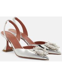 AMINA MUADDI - Begum 70 Mirrored Leather Slingback Pumps - Lyst