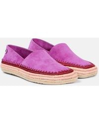 Loewe - Paula's Ibiza Rio Suede Slip-On Shoes - Lyst