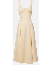 Faithfull the Brand - Esme Linen Midi Dress - Lyst