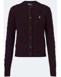 Polo Ralph Lauren - Cable-Knit Wool And Cashmere Cardigan - Lyst