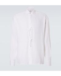 Kiton - Dorian Bow-Detail Linen Shirt - Lyst