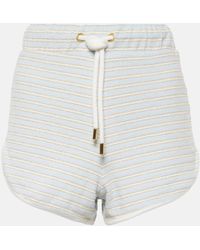 Nina Ricci - Terry Striped Cotton Blend Shorts - Lyst