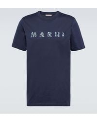 Marni - Camiseta de jersey de algodon con logo - Lyst
