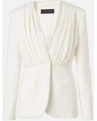 Max Mara - Gradi Draped Crepe Jacket - Lyst
