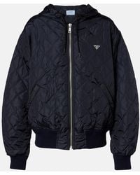 Prada - Hooded Quilted Jacket - Lyst