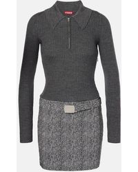 STAUD - Vestido Corto Platt Con Cinturon - Lyst