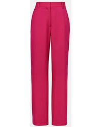 Dries Van Noten - Wool And Mohair Twill Straight Pants - Lyst