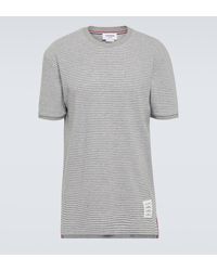 Thom Browne - T-shirt en coton raye - Lyst