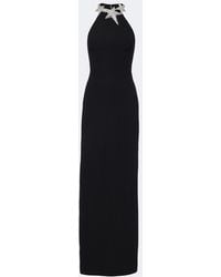 David Koma - Embellished Halterneck Cady Gown - Lyst