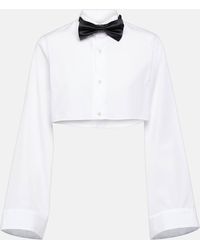 Noir Kei Ninomiya - Cropped Cotton Shirt - Lyst