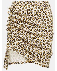 Rabanne - Leopard-print Jersey Miniskirt - Lyst