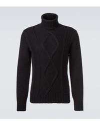 Brunello Cucinelli - Cable-Knit Cashmere Turtleneck Sweater - Lyst