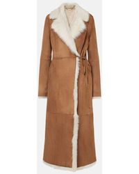 Nour Hammour - Mantel Joni Aus Veloursleder Mit Shearling - Lyst