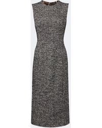Dolce & Gabbana - Wool And Silk-Blend Tweed Midi Dress - Lyst