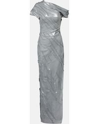 Marmar Halim - Sequined Asymmetric Gown - Lyst